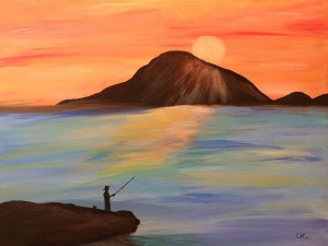 Fisherman at Sunset     